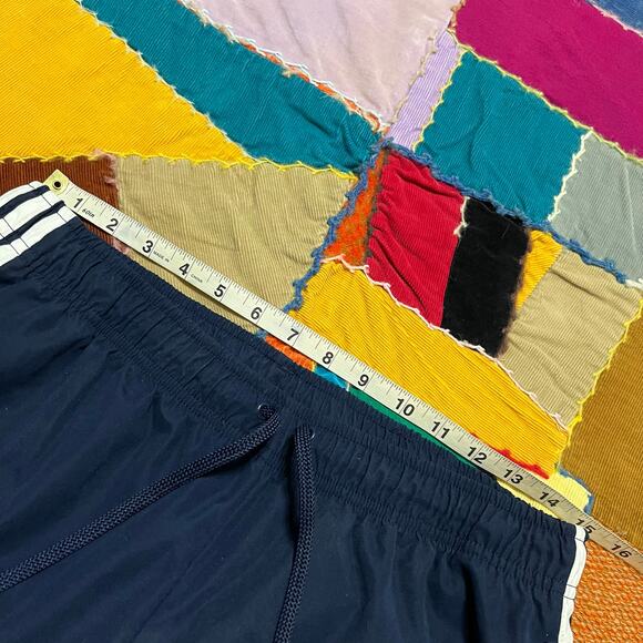Adidas Y2K Loose Fit 3 Striped Navy Trackpants Large - Picture 4 of 6